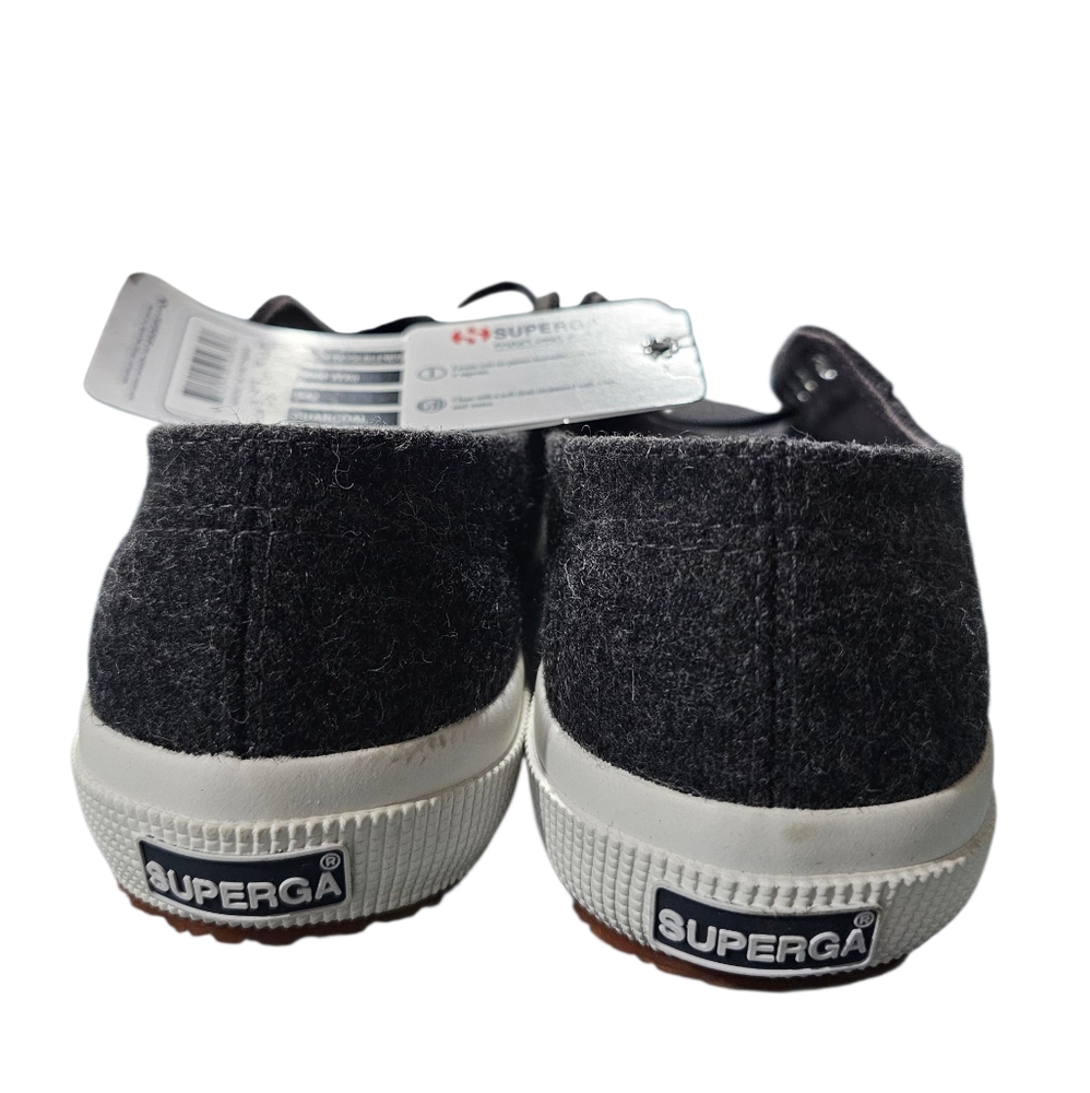 Superga 2750 Wool Blend Sneakers - Grey White NEW NO BOX W7.5 - Picture 2 of 7